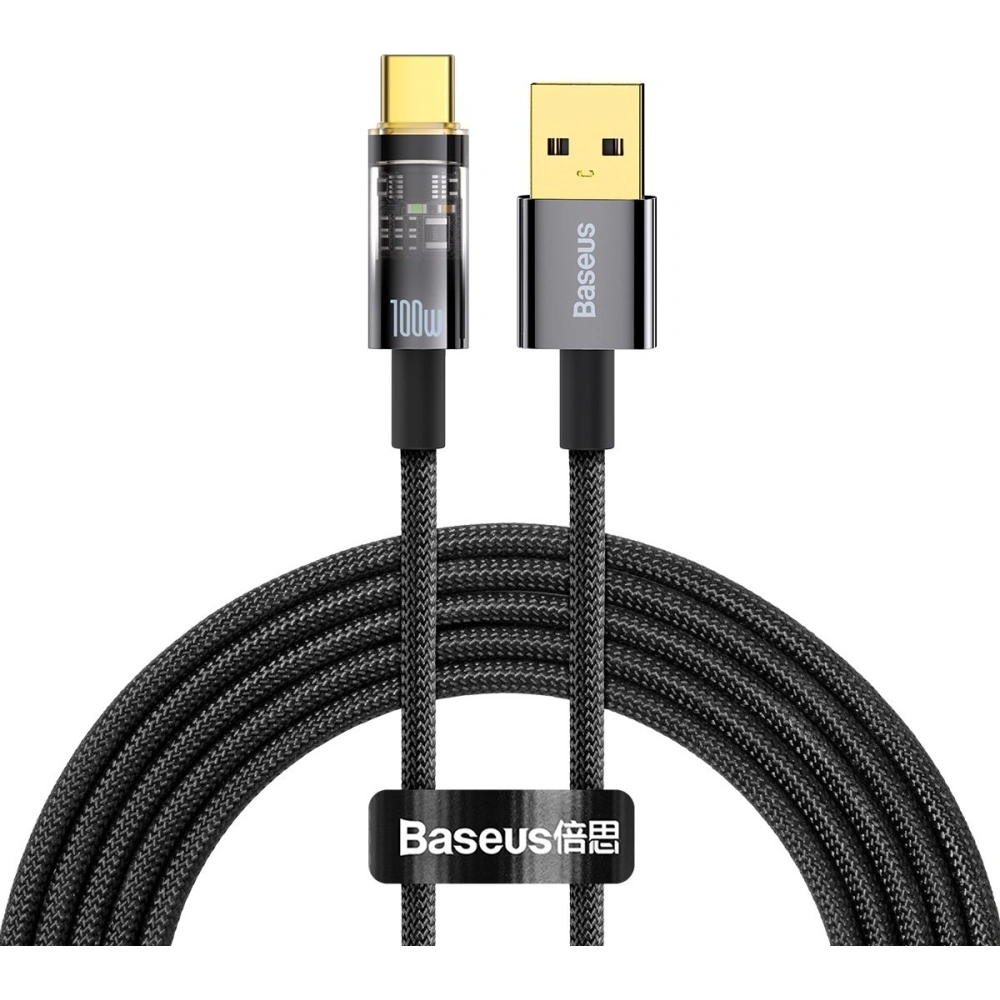 Kabel Baseus Explorer Series USB-A – USB-C 100W 2m czarny