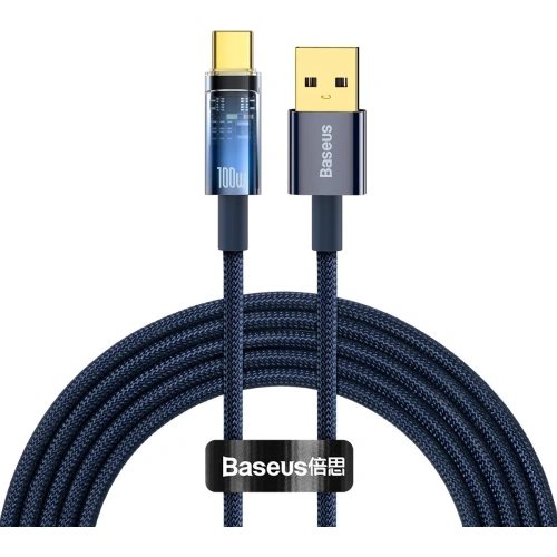 Kup Cablul Baseus Explorer Series USB-A – USB-C 100W 2m albastru - BSU3393BLU - {ean13} - Sklep Home Screen