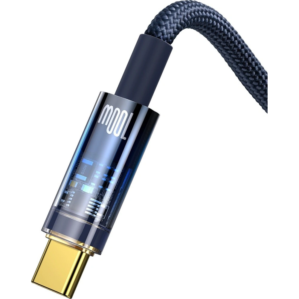 Kabel Baseus Explorer Series USB-A – USB-C 100W 2m niebieski