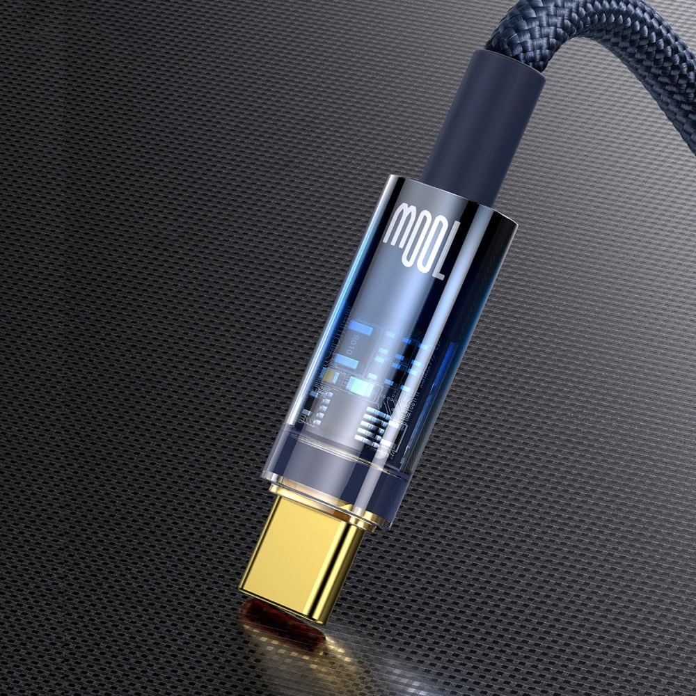 Kabel Baseus Explorer Series USB-A – USB-C 100W 2m niebieski