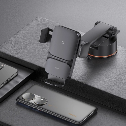 Kup Auto-Halterung Baseus Wisdom Auto Alignment Car Mount Wireless Charger QI 15W (Saugbasis) Schwarz - BSU3394BLK - {ean13} - Sklep Home Screen