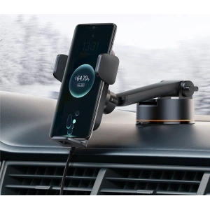 Buy Baseus Wisdom Auto Alignment Car Mount Wireless Charger QI 15W (Suction base) Black - BSU3394BLK - {ean13} - Home Screen Store Europe