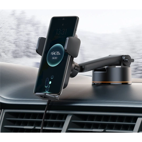 Kup Auto-Halterung Baseus Wisdom Auto Alignment Car Mount Wireless Charger QI 15W (Saugbasis) Schwarz - BSU3394BLK - {ean13} - Sklep Home Screen