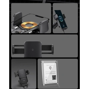 Buy Baseus Wisdom Auto Alignment Car Mount Wireless Charger QI 15W (Suction base) Black - BSU3394BLK - {ean13} - Home Screen Store Europe