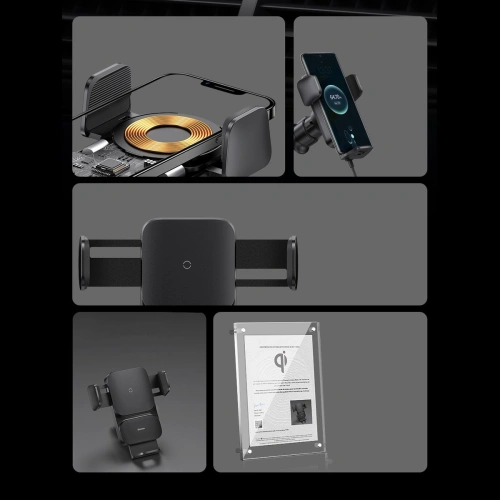 Kup Auto-Halterung Baseus Wisdom Auto Alignment Car Mount Wireless Charger QI 15W (Saugbasis) Schwarz - BSU3394BLK - {ean13} - Sklep Home Screen