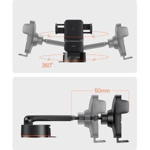Buy Baseus Wisdom Auto Alignment Car Mount Wireless Charger QI 15W (Suction base) Black - BSU3394BLK - {ean13} - Home Screen Store Europe