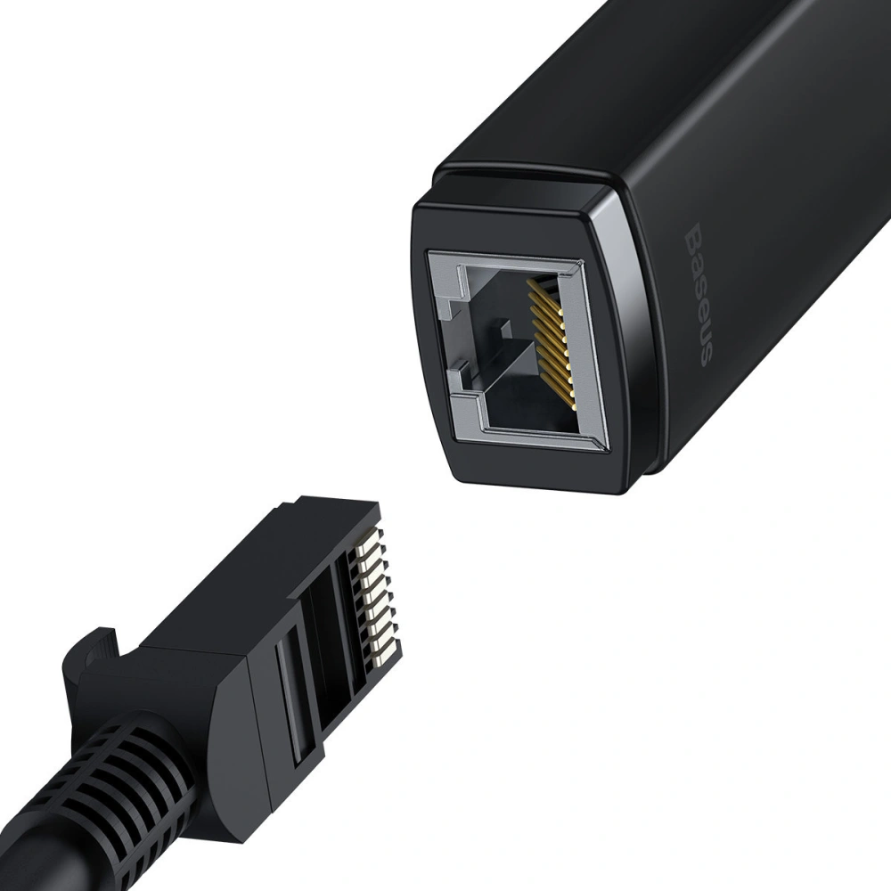 Adapter Baseus Lite Series USB-C - RJ45 gniazdo LAN 100Mbps czarny