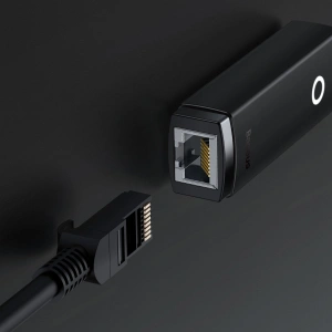 Adapter Baseus Lite Series USB-C - RJ45 gniazdo LAN 100Mbps czarny