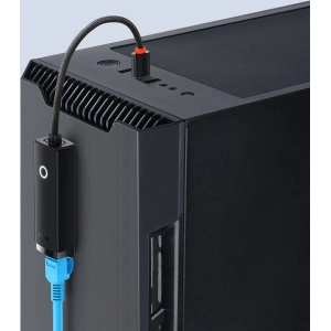 Adapter Baseus Lite Series USB-C - RJ45 gniazdo LAN 100Mbps czarny