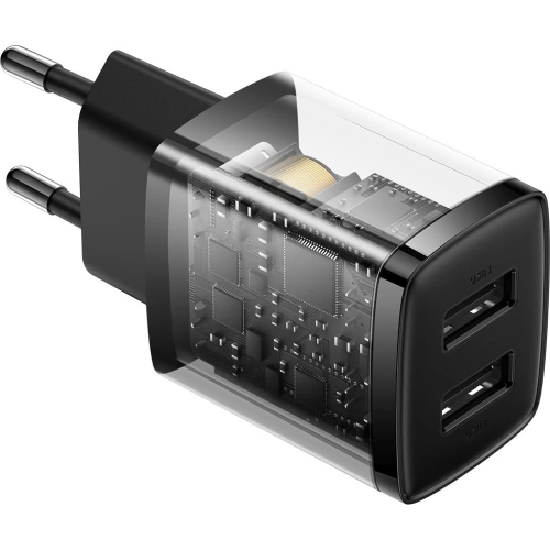 Kup Netzladegerät Baseus Compact 2xUSB-A 10.5W schwarz - BSU3398BLK - {ean13} - Sklep Home Screen