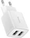 Ładowarka sieciowa Baseus Compact 2xUSB-A 10.5W biały
