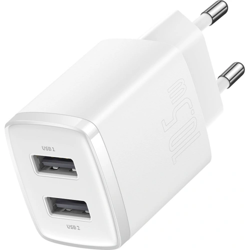 Kup Ładowarka sieciowa Baseus Compact 2xUSB-A 10.5W biały - BSU3399WHT - {ean13} - Sklep Home Screen