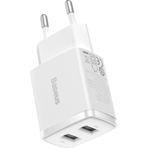 Ładowarka sieciowa Baseus Compact 2xUSB-A 10.5W biały