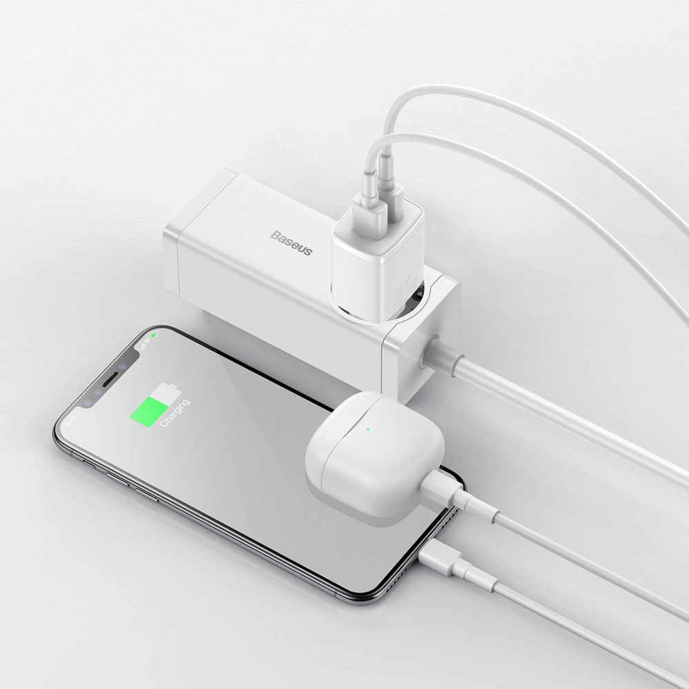 Ładowarka sieciowa Baseus Compact 2xUSB-A 10.5W biały
