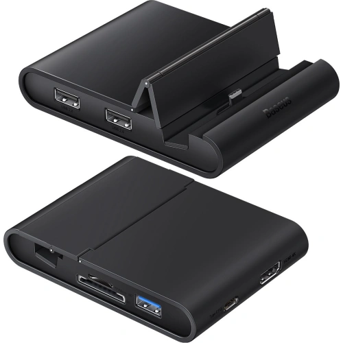 Buy Baseus Mate Docking Type-C Mobile Phone Intelligent HUB Docking Station Pro Black - BSU3400BLK - {ean13} - Home Screen Store Europe