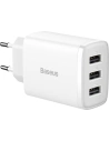 Încărcătorul de rețea Baseus Compact 3xUSB-A 17W alb