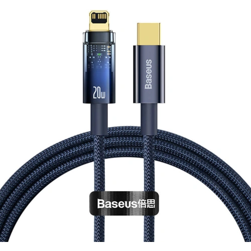 Kup Kabel Baseus Explorer USB-C - Lightning 20W 1m (albastru) - BSU3410BLU - {ean13} - Sklep Home Screen