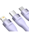 Kup Kabel Baseus Flash Series 3-in-1 USB-A - USB-C + micro USB + Lightning 100W 1,2m (violett) - BSU3413PRP - {ean13} - Sklep Home Screen