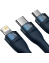 Kup Kabel Baseus Flash Series 3w1 USB-A - USB-C + micro USB + Lightning 100W 1.2m (niebieski) - BSU3414BLU - {ean13} - Sklep Home Screen