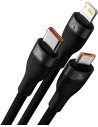 Kup Kabel Baseus Flash Series 3-in-1 USB-A - USB-C + micro USB + Lightning 100W 1.2m (schwarz) - BSU3415BLK - {ean13} - Sklep Home Screen