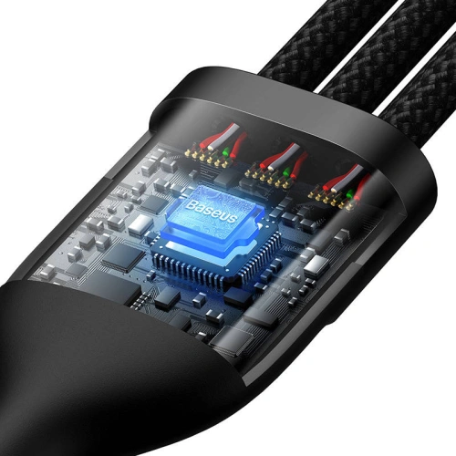 Kup Kabel Baseus Flash Series 3w1 USB-A - USB-C + micro USB + Lightning 100W 1.2m (černý) - BSU3415BLK - {ean13} - Sklep Home Screen
