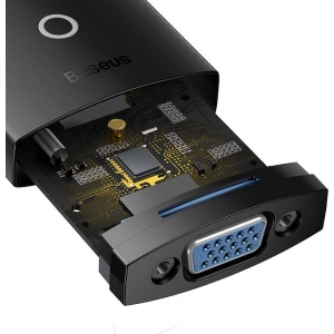 Adapter Baseus Lite Series HDMI - VGA z audio (czarny)