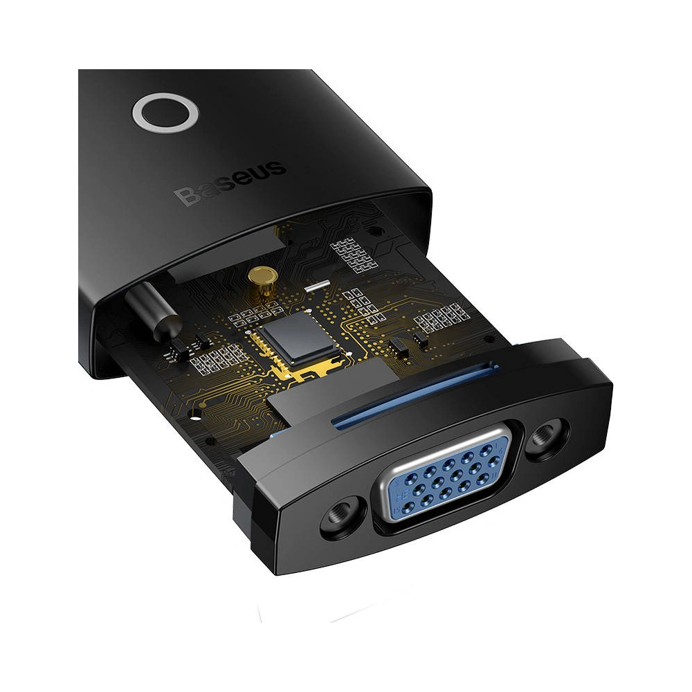 Adapter Baseus Lite Series HDMI - VGA z audio (czarny)