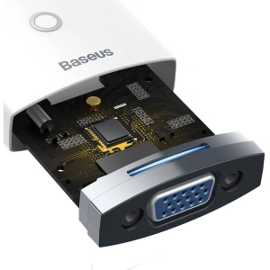 Adapter Baseus Lite Series HDMI - VGA z audio (biały)
