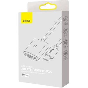 Adapter Baseus Lite Series HDMI - VGA z audio (biały)