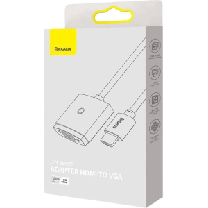 Adapter Baseus Lite Series HDMI - VGA bez audio (biały)
