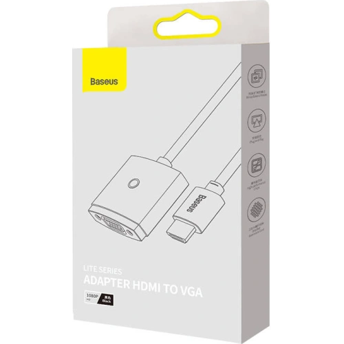 Kup Adapter Baseus Lite Series HDMI - VGA fără audio (negru) - BSU3419BLK - {ean13} - Sklep Home Screen