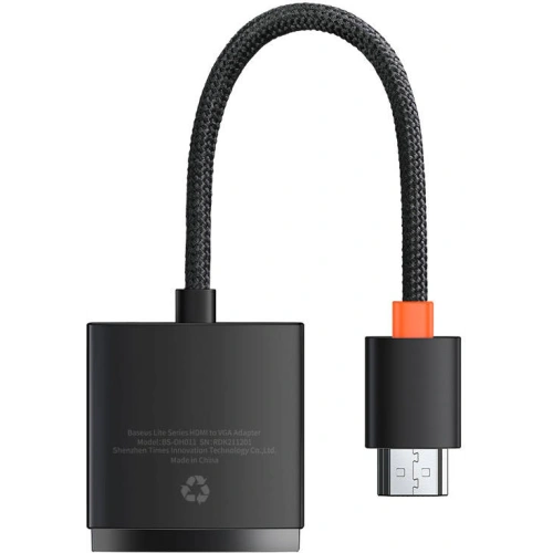 Kup Adapter Baseus Lite Series HDMI - VGA fără audio (negru) - BSU3419BLK - {ean13} - Sklep Home Screen