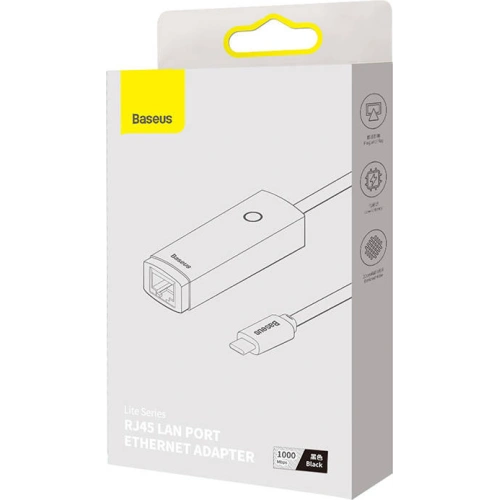 Kup Netzwerkadapter Baseus Lite Series USB-C - RJ45 (schwarz) - BSU3421BLK - {ean13} - Sklep Home Screen