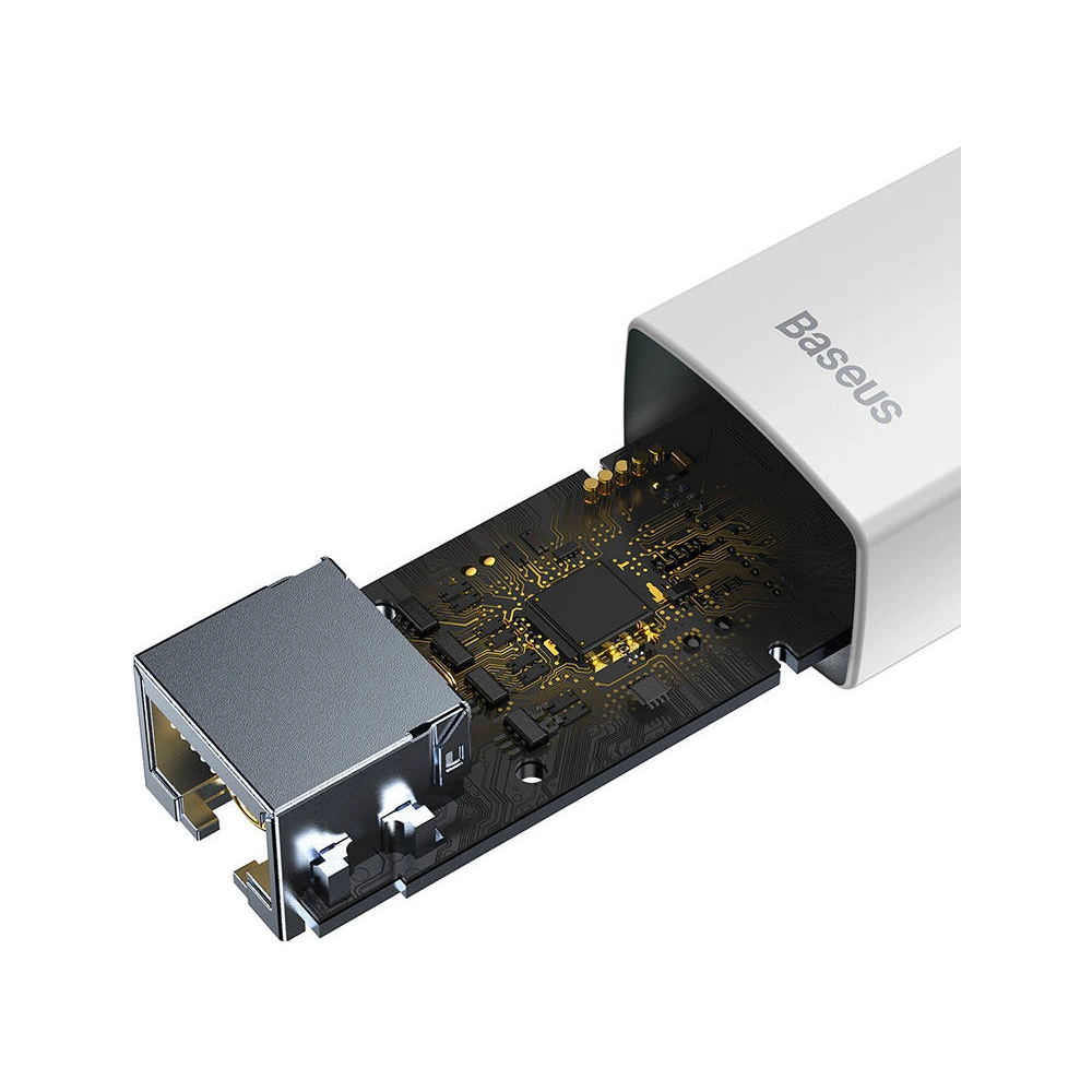 Adapter sieciowy Baseus Lite Series USB - RJ45 100Mbps (biały)