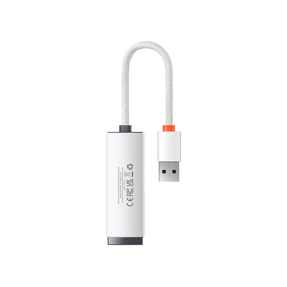 Adapter sieciowy Baseus Lite Series USB - RJ45 100Mbps (biały)