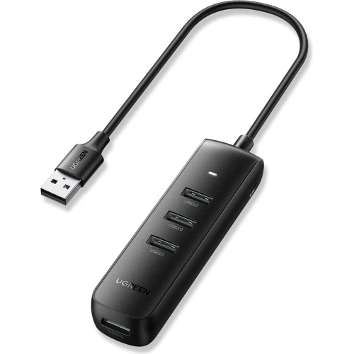 Kup Hub UGREEN CM416 4-in-1 USB - 4xUSB-A 3.0 PD DC 12V 0,25m schwarz - UGR1327BLK - {ean13} - Sklep Home Screen