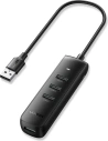 Hub UGREEN CM416 4-in-1 USB - 4xUSB-A 3.0 PD DC 12V 0,25m schwarz