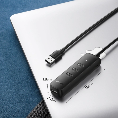 Kup UGREEN CM416 4w1 USB - 4xUSB-A 3.0 PD DC 12V 0.25m fekete - UGR1327BLK - {ean13} - Sklep Home Screen