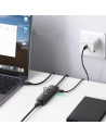 Kup Hub UGREEN CM416 4-in-1 USB - 4xUSB-A 3.0 PD DC 12V 0,25m schwarz - UGR1327BLK - {ean13} - Sklep Home Screen