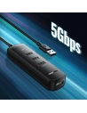 Kup Hub UGREEN CM416 4-in-1 USB - 4xUSB-A 3.0 PD DC 12V 0,25m schwarz - UGR1327BLK - {ean13} - Sklep Home Screen