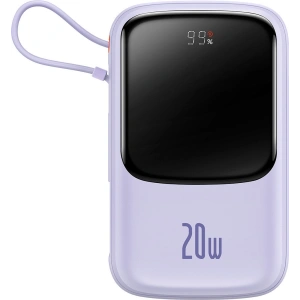 Powerbank Baseus Qpow 10000mAh 20W Quick Charge SCP AFC FCP fioletowy + kabel Lightning