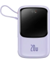 Powerbank Baseus Qpow 10000mAh 20W Quick Charge SCP AFC FCP violett + Lightning-Kabel