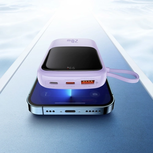 Kup Powerbank Baseus Qpow 10000mAh 20W Quick Charge SCP AFC FCP violett + Lightning-Kabel - BSU3427PRP - {ean13} - Sklep Home Screen