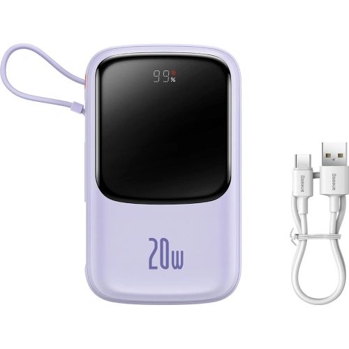 Kup Powerbank Baseus Qpow 10000mAh 20W Quick Charge SCP AFC FCP violett + Lightning-Kabel - BSU3427PRP - {ean13} - Sklep Home Screen