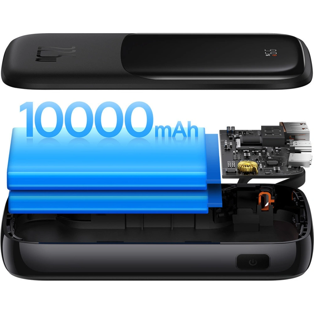 Powerbank Baseus Qpow 10000mAh 22.5W Quick Charge SCP AFC FCP czarny + kabel USB-C