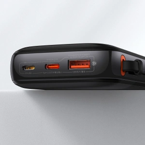 Powerbank Baseus Qpow 10000mAh 22.5W Quick Charge SCP AFC FCP czarny + kabel USB-C