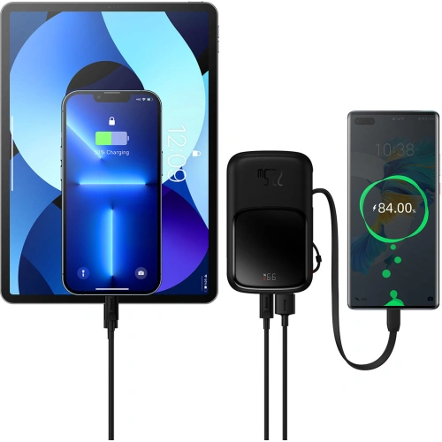 Kup Powerbank Baseus Qpow 10000mAh 22.5W Schnellladung SCP AFC FCP schwarz + USB-C Kabel - BSU3428BLK - {ean13} - Sklep Home Screen