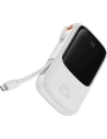 Buy Baseus Qpow powerbank 10000mAh built-in USB Type-C cable 22.5W Quick Charge SCP AFC FCP white - BSU3429WHT - {ean13} - Home Screen Store Europe