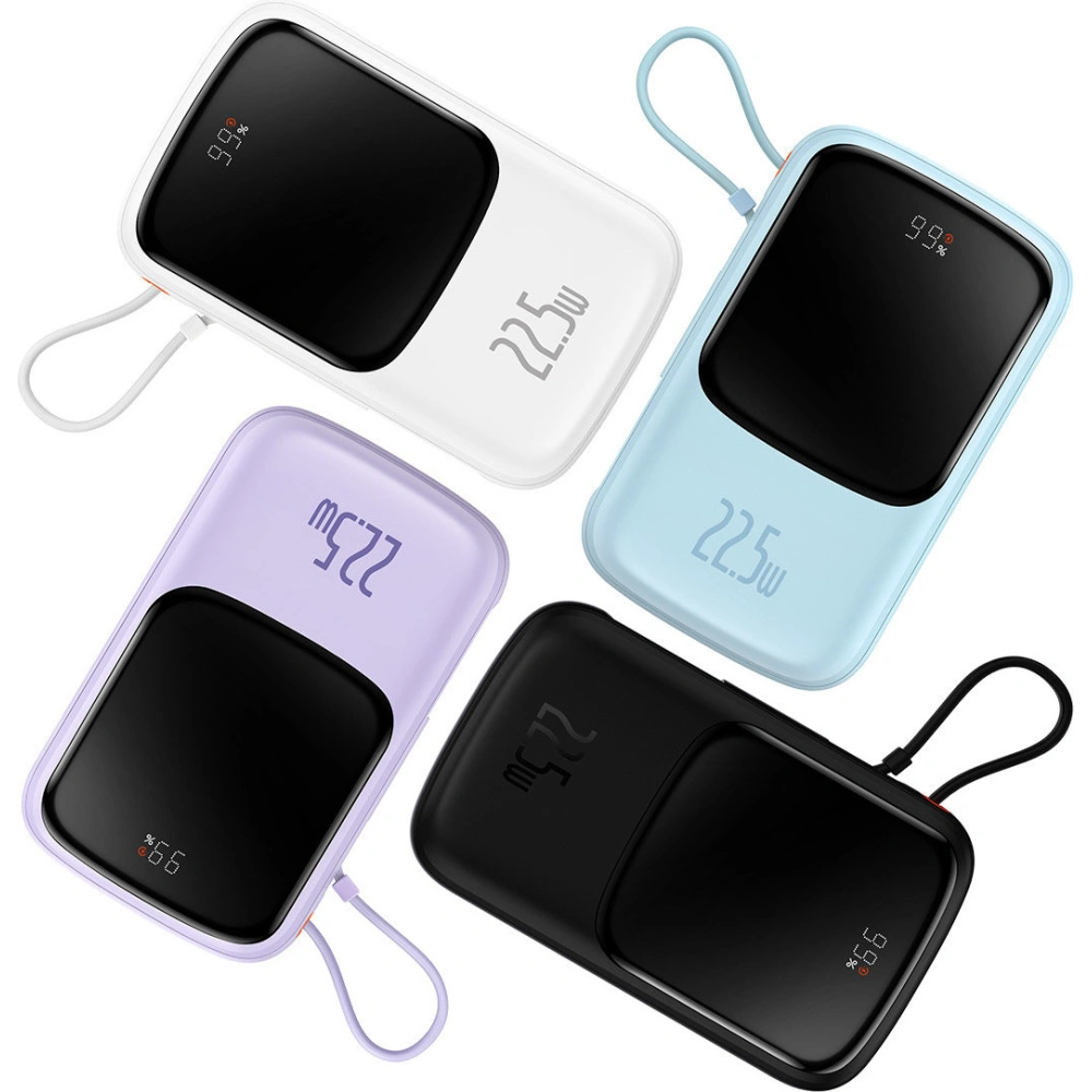 Powerbank Baseus Qpow 10000mAh 22.5W Quick Charge SCP AFC FCP biały + kabel USB-C