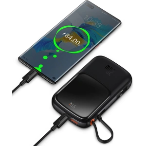 Powerbank Baseus Qpow 10000mAh 22.5W Quick Charge SCP AFC FCP biały + kabel USB-C